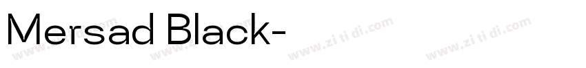 Mersad Black字体转换